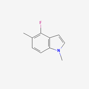 molecular formula C10H10FN B11918903 4-Fluoro-1,5-dimethyl-1H-indole 