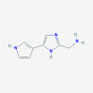 molecular formula C8H10N4 B11918930 (5-(1H-Pyrrol-3-yl)-1H-imidazol-2-yl)methanamine 