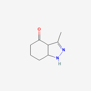 molecular formula C8H12N2O B11919103 3-Methyl-5,6,7,7a-tetrahydro-1H-indazol-4(3aH)-one 