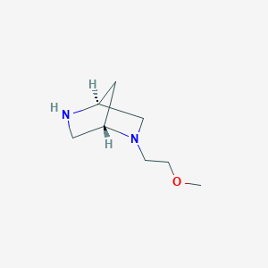 molecular formula C8H16N2O B11919143 (1S,4S)-2-(2-methoxyethyl)-2,5-diazabicyclo[2.2.1]heptane 