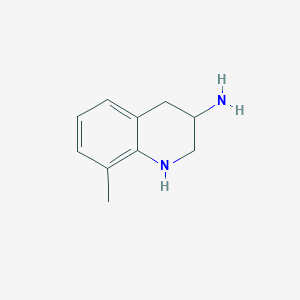 molecular formula C10H14N2 B11919204 8-Methyl-1,2,3,4-tetrahydroquinolin-3-amine 