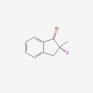 molecular formula C10H9FO B11919229 (R)-2-Fluoro-2-methyl-2,3-dihydro-1H-inden-1-one 