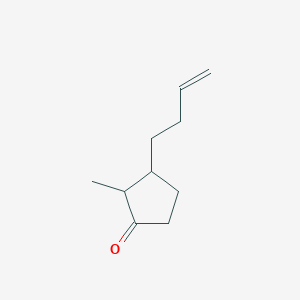 molecular formula C10H16O B11919237 3-(But-3-en-1-yl)-2-methylcyclopentanone 