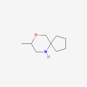 molecular formula C9H17NO B11919276 8-Methyl-9-oxa-6-azaspiro[4.5]decane 