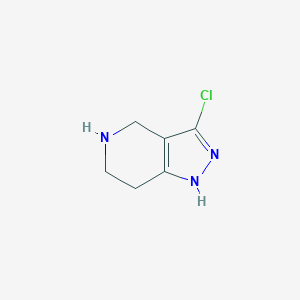 molecular formula C6H8ClN3 B11919292 3-Chloro-4,5,6,7-tetrahydro-2H-pyrazolo[4,3-c]pyridine 