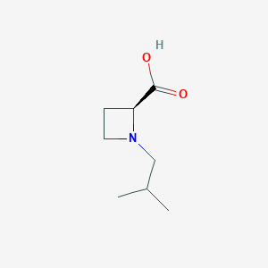 molecular formula C8H15NO2 B11919918 (2S)-1-(2-Methylpropyl)azetidine-2-carboxylic acid CAS No. 255883-00-2