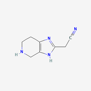 molecular formula C8H10N4 B11920238 2-(4,5,6,7-Tetrahydro-1H-imidazo[4,5-c]pyridin-2-yl)acetonitrile 