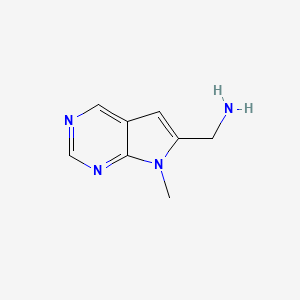 {7-methyl-7H-pyrrolo[2,3-d]pyrimidin-6-yl}methanamine