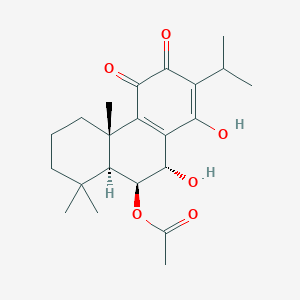 molecular formula C22H30O6 B1192036 6beta-Acetoxy-7alpha-hydroxyroyleanone 