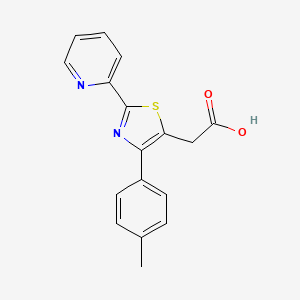 2-[4-(4-methylphenyl)-2-pyridin-2-yl-1,3-thiazol-5-yl]acetic Acid