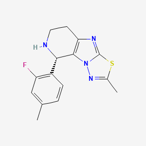 (12S)-12-(2-fluoro-4-methylphenyl)-4-methyl-5-thia-2,3,7,11-tetrazatricyclo[6.4.0.02,6]dodeca-1(8),3,6-triene