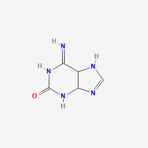 molecular formula C5H7N5O B11920975 6-Imino-3,4,5,7-tetrahydropurin-2-one 