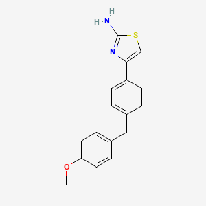 4-{4-[(4-Methoxyphenyl)methyl]phenyl}-1,3-thiazol-2-amine