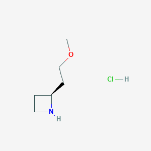 molecular formula C6H14ClNO B11921020 (S)-2-(2-Methoxyethyl)azetidine hydrochloride 