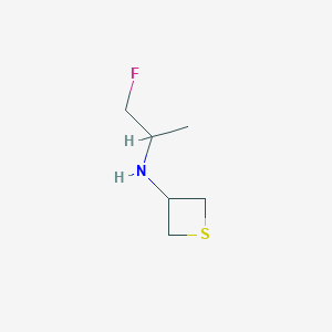 molecular formula C6H12FNS B11921044 N-(1-Fluoropropan-2-yl)thietan-3-amine 