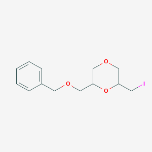 molecular formula C13H17IO3 B119212 2-(Iodomethyl)-6-[(phenylmethoxy)methyl]-1,4-dioxane CAS No. 338458-96-1