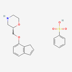 benzenesulfonic acid;(2S)-2-(3H-inden-4-yloxymethyl)morpholine