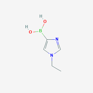 molecular formula C5H9BN2O2 B11921864 (1-Ethyl-1H-imidazol-4-yl)boronic acid 