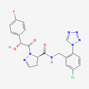 (5S)-N-((5-Chloro-2-(1H-1,2,3,4-tetrazol-1-yl)phenyl)methyl)-1-((2R)-2-(4-fluorophenyl)-2-hydroxyacetyl)-4,5-dihydro-1H-pyrazole-5-carboxamide