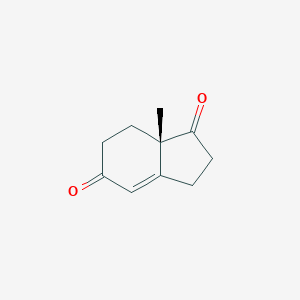 molecular formula C10H12O2 B119221 (S)-7a-Methyl-2,3,7,7a-tetrahydro-1H-indene-1,5(6H)-dione CAS No. 17553-86-5