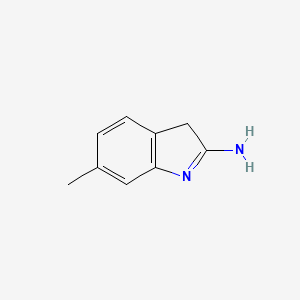 molecular formula C9H10N2 B11922138 6-Methyl-3H-indol-2-amine 