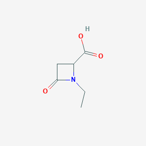 molecular formula C6H9NO3 B11922311 1-Ethyl-4-oxoazetidine-2-carboxylic acid 