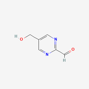 5-(Hydroxymethyl)-2-pyrimidinecarboxaldehyde