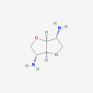 molecular formula C6H12N2O2 B11922356 (3R,3aS,6R,6aS)-Hexahydrofuro[3,2-b]furan-3,6-diamine 