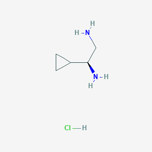 molecular formula C5H13ClN2 B11922509 (S)-1-Cyclopropylethane-1,2-diamine hydrochloride CAS No. 1810074-66-8