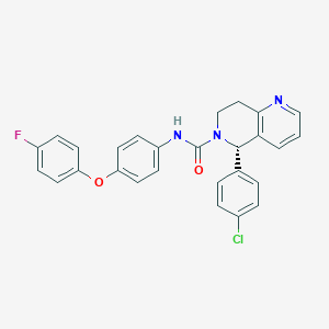 (5S)-5-(4-chlorophenyl)-N-[4-(4-fluorophenoxy)phenyl]-7,8-dihydro-5H-1,6-naphthyridine-6-carboxamide