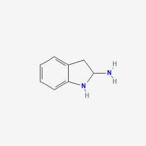 molecular formula C8H10N2 B11922617 Indolin-2-amine 