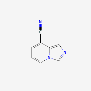 molecular formula C8H5N3 B11922665 Imidazo[1,5-a]pyridine-8-carbonitrile 