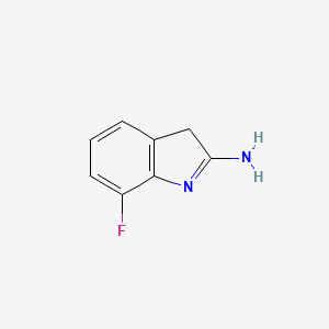 molecular formula C8H7FN2 B11922681 7-Fluoro-3H-indol-2-amine 