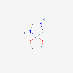 molecular formula C5H10N2O2 B11922771 6,9-Dioxa-1,3-diazaspiro[4.4]nonane CAS No. 260053-40-5