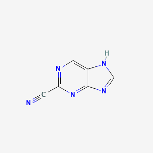 molecular formula C6H3N5 B11922884 9H-Purine-2-carbonitrile CAS No. 95121-05-4