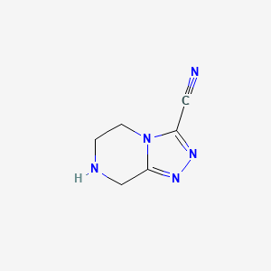 molecular formula C6H7N5 B11922958 5,6,7,8-Tetrahydro-[1,2,4]triazolo[4,3-a]pyrazine-3-carbonitrile 