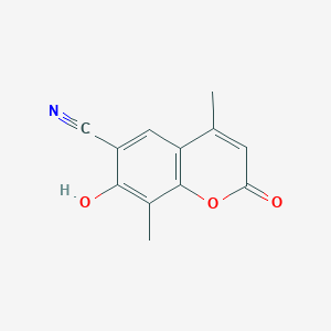 molecular formula C12H9NO3 B011923 6-Cyano-7-hydroxy-4,8-dimethylcoumarin CAS No. 101994-23-4