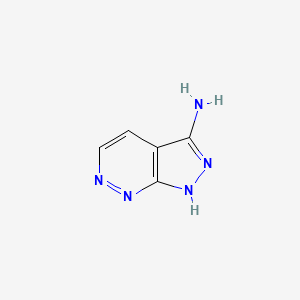 molecular formula C5H5N5 B11923056 1H-pyrazolo[3,4-c]pyridazin-3-amine 