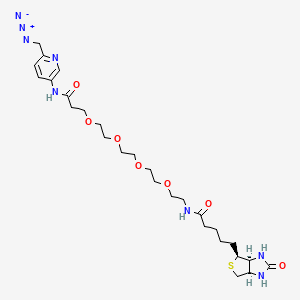 molecular formula C27H42N8O7S B1192317 生物素-PEG4-吡啶基叠氮化物 