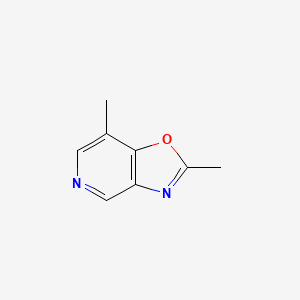 molecular formula C8H8N2O B11923172 2,7-Dimethyloxazolo[4,5-c]pyridine 