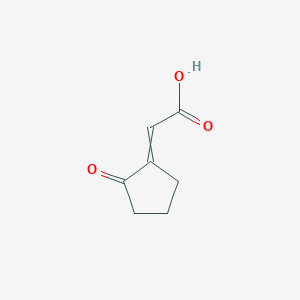 molecular formula C7H8O3 B11923189 (2-Oxocyclopentylidene)acetic acid CAS No. 91747-26-1