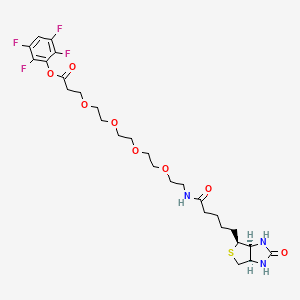molecular formula C27H37F4N3O8S B1192319 Biotin-PEG4-TFP ester 