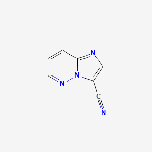 molecular formula C7H4N4 B11923256 IMidazo[1,2-b]pyridazine-3-carbonitrile 