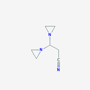 3,3-Bis(1-aziridinyl)propionitrile