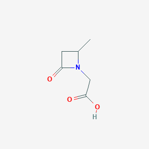 molecular formula C6H9NO3 B11923295 2-(2-Methyl-4-oxoazetidin-1-yl)acetic acid 