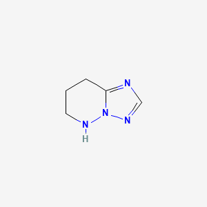 molecular formula C5H8N4 B11923304 5,6,7,8-Tetrahydro-[1,2,4]triazolo[1,5-b]pyridazine 