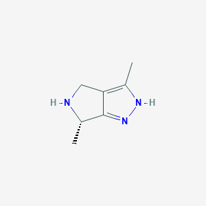 molecular formula C7H11N3 B11923339 (S)-3,6-Dimethyl-1,4,5,6-tetrahydropyrrolo[3,4-c]pyrazole 