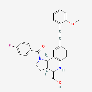 [(3aR,4R,9bR)-4-(hydroxymethyl)-8-[2-(2-methoxyphenyl)ethynyl]-2,3,3a,4,5,9b-hexahydropyrrolo[3,2-c]quinolin-1-yl]-(4-fluorophenyl)methanone