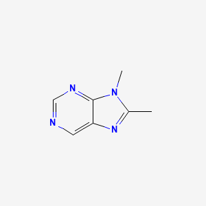 molecular formula C7H8N4 B11923360 8,9-Dimethyl-9H-purine 