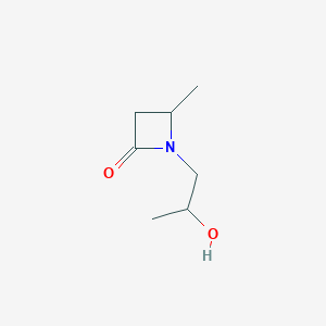 molecular formula C7H13NO2 B11923388 1-(2-Hydroxypropyl)-4-methylazetidin-2-one 